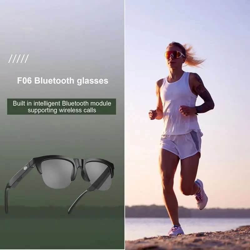 

Smart Sunglasses F06 F07 F08 Smart BluetoothBone Conduction Technology Glasses High-Performance UV Sports Glasses For Riding