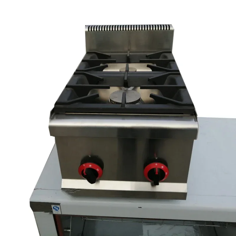 Portable Stainless Steel Double-head Gas Casserole Stove Commercial Gas Burning Stove GH-587 Desktop Gas Claypot Stove 2