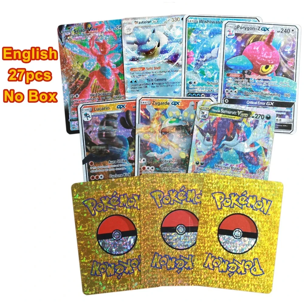 thumbnail image 1 of 27-55pcs Cards English French German Spanish Diamond Shiny Colorful VMAX VSTAR GX Collection Trading Card Kids Toy Gifts, 1 of 4