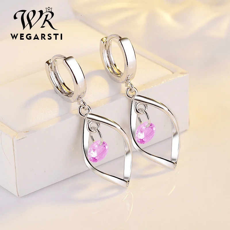 WEGARASTI Silver New Jewelry Earrings Fashion Silver Fashion Women Earrings Simple Style Jewelry Gift For Girls