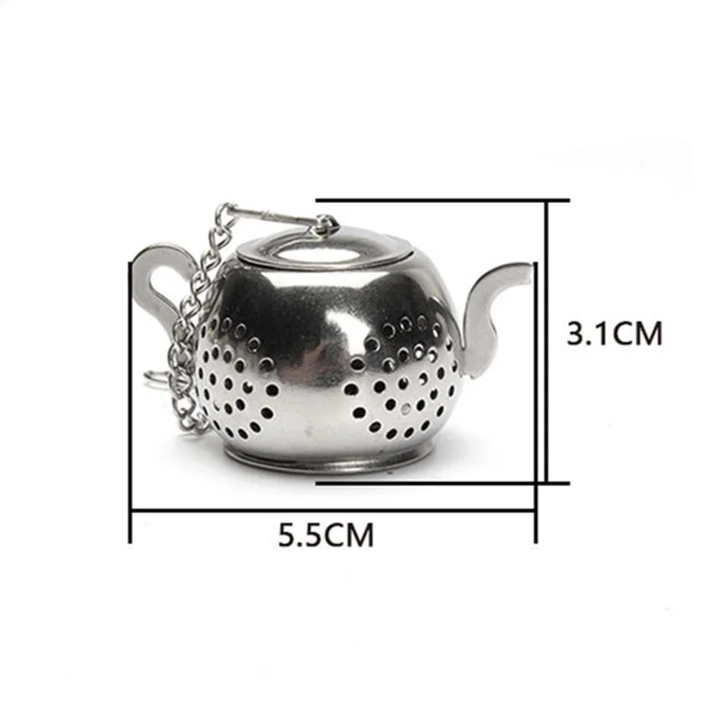 Description Picture 6 of itemStainless Steel Teapot Shape Tea Leaf Infuser Herbal Spice Strainer Filter Diffuser Tea Maker Ball Teaware Kitchen Accessories