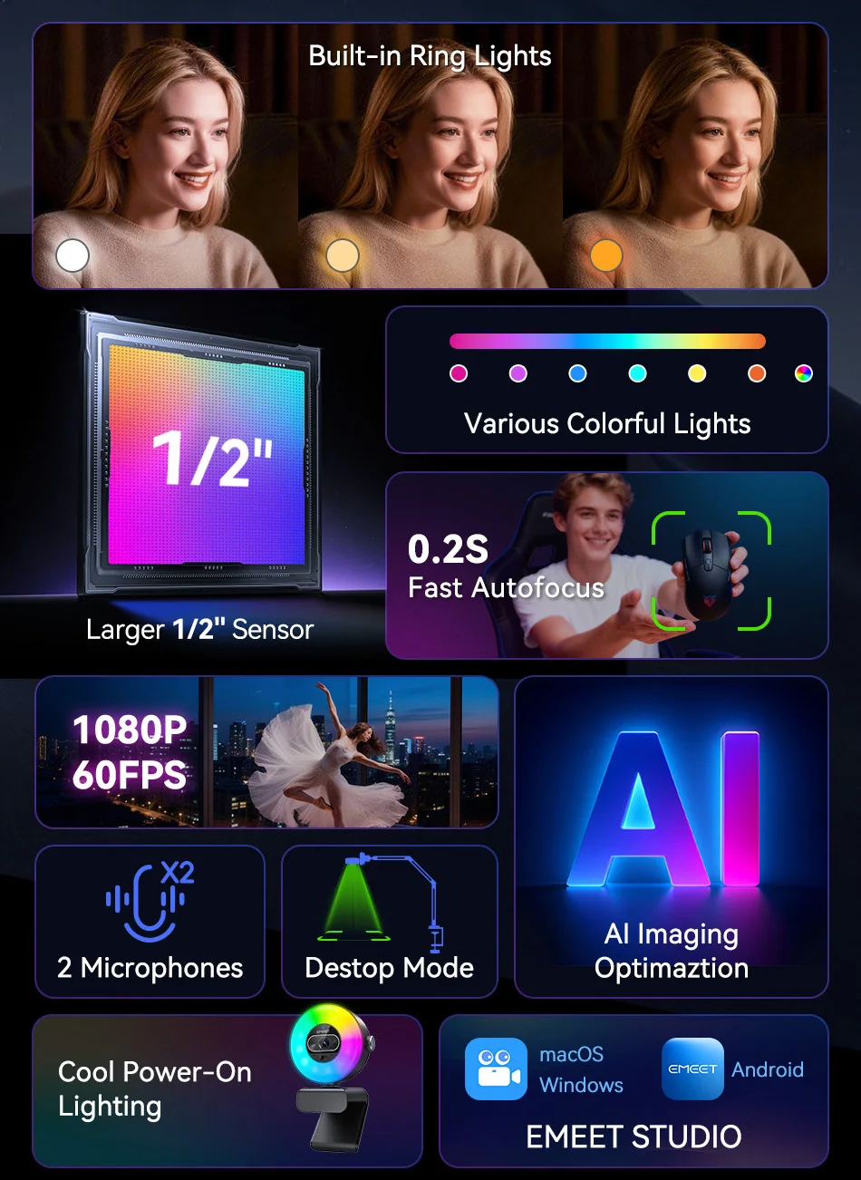 webcam color lighting