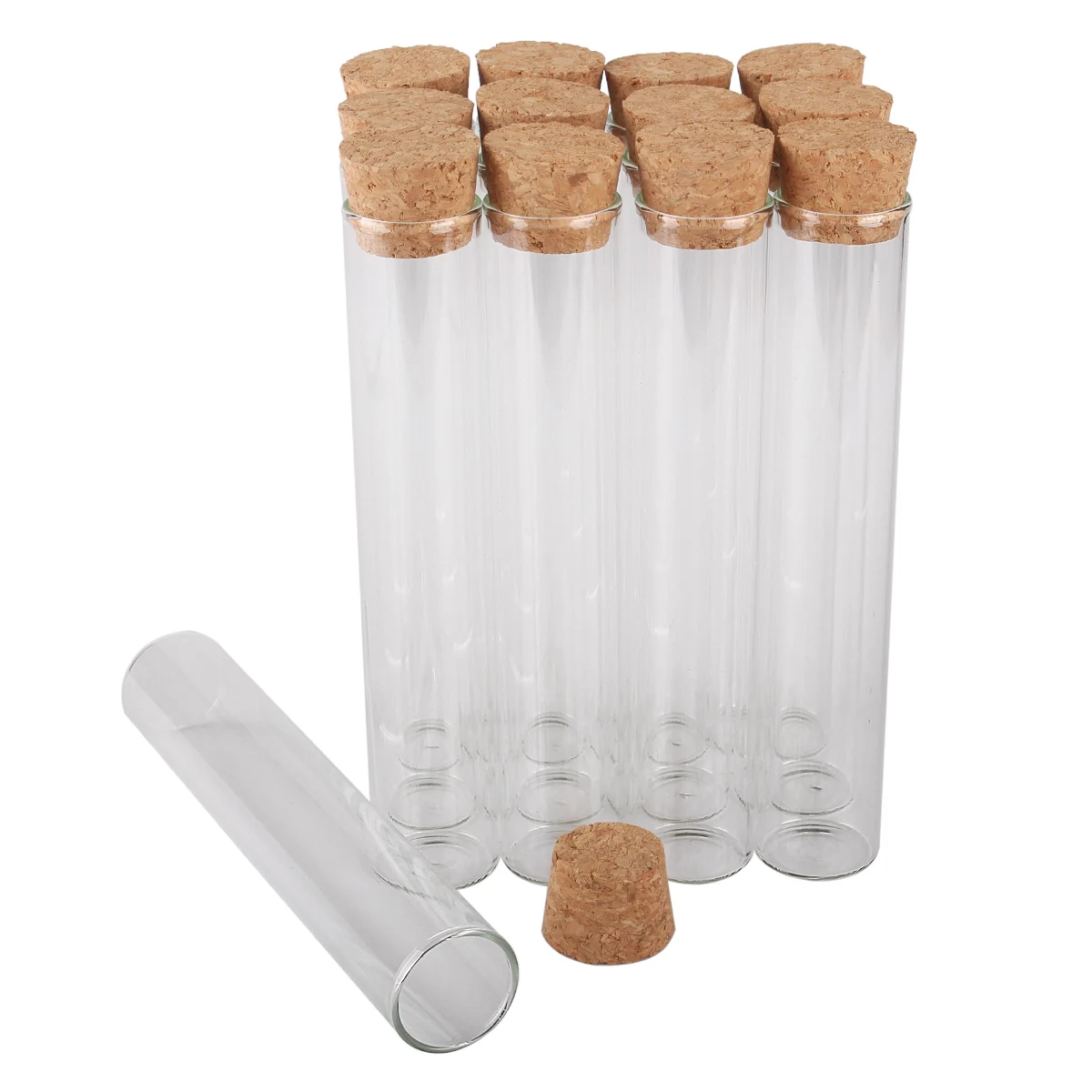 50 Pieces Diameter 22mm Test Tubes with Cork Stopper Glass Bottles Terrarium Glass Jars Vials DIY Wedding Crafts Favors 3