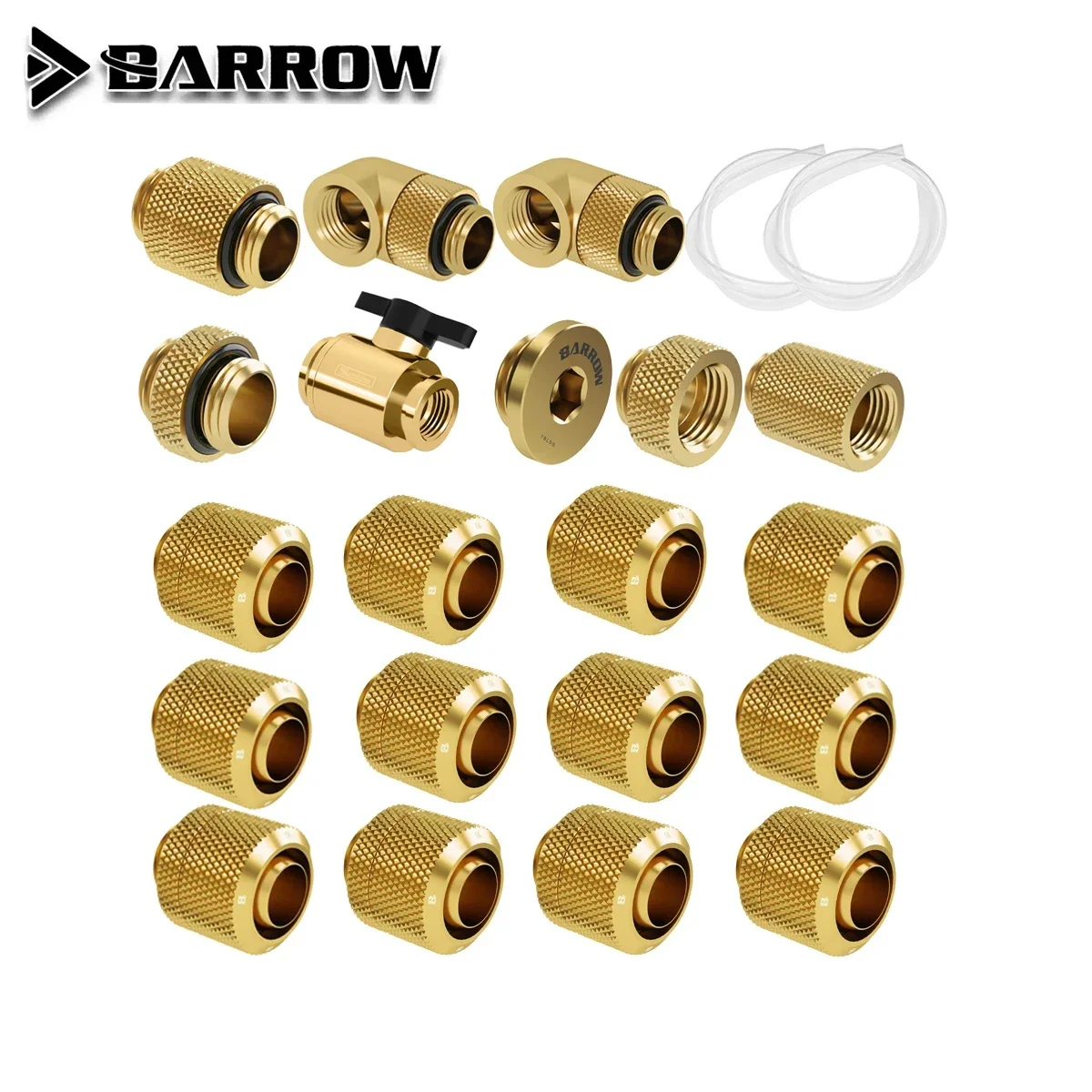 Barrow 10x13 mm Soft Tube Fitting Kit 10x16 mm Kit Adaptador de Mangueira para Acessórios de Refrigeração a Água Faça Você Mesmo Mod Black Silver White Gold - Imagem 3