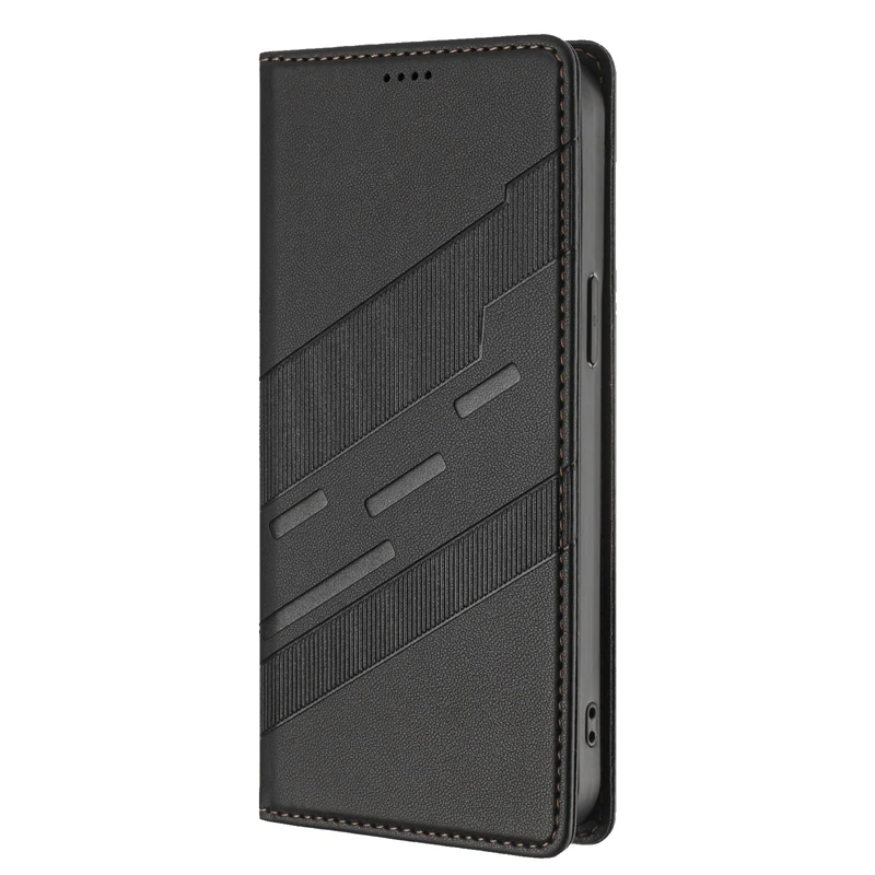 Luxury Solid Color Leather Magnetic Phone Case Cover - Enhanced Protection