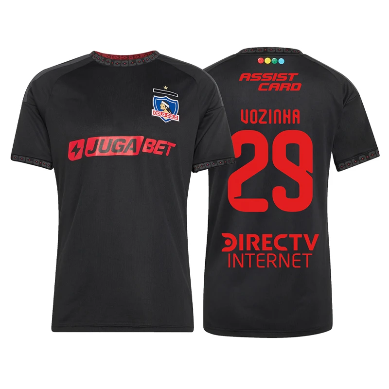 Colo-Colo # 29 Vozinha Fußballtrikot, Oversized Y2K Streetwear Oberteil, Atmungsaktives Mesh, Fußball-Sportbekleidung, Schnelltrocknend, Familienkleidung