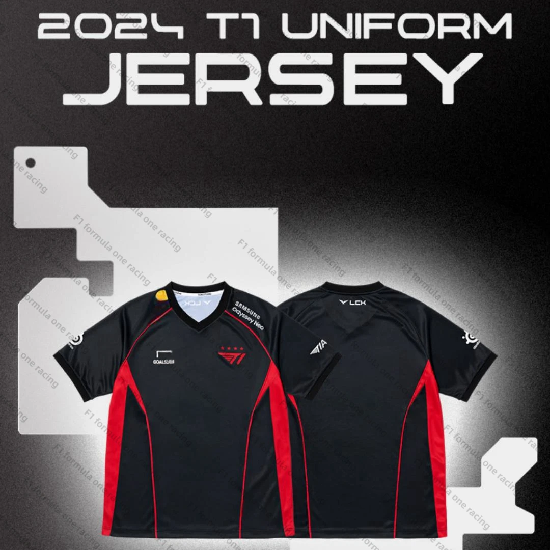 2024 T1 Uniform Jersey Lck T1 Faker Uniform T-Shirt Keria Gumayusi Oner Zues Team Uniform Jersey Skt T1 Esports Shirt Fan Tees