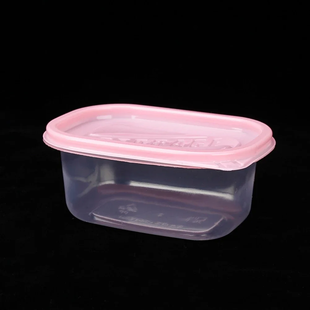 12pcs 280ML Rectangular Plastic Lunch Boxes Disposable Food Container Kitchen Sealed Box For Fruit Cake