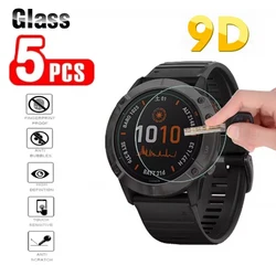 Premium 9D Tempered Glass Screen Protector - 5pcs (For Garmin Fenix 6)