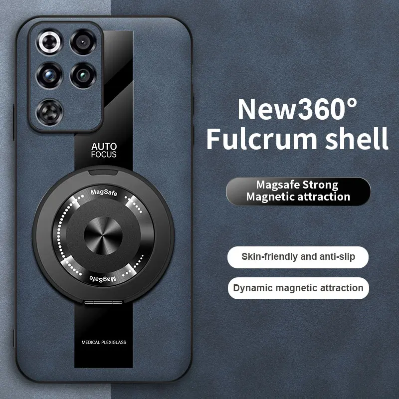 Leather 360° Spin Stand Anti-Fall Case