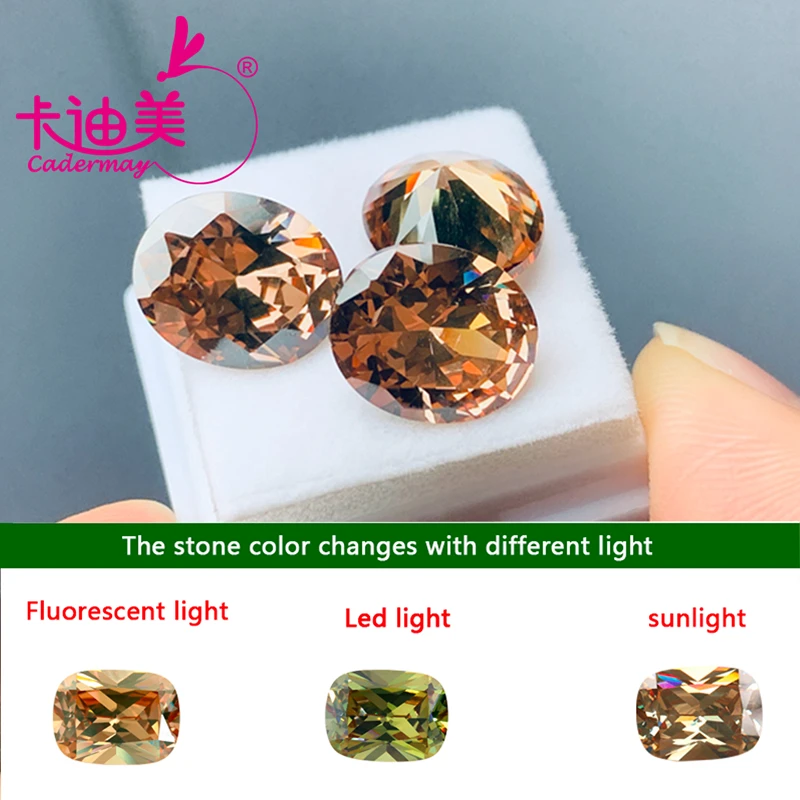 Cadermay Forma Ovale Colore Naturale Taglio Cambia Zircone Sintetico Diaspore Zultanite Pietra Sciolta Perline Turche Per La Creazione Di Gioielli