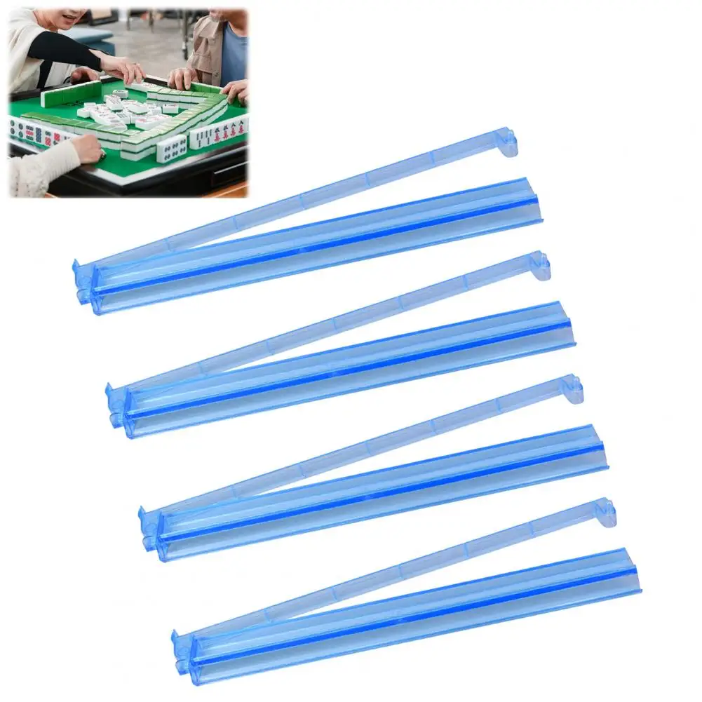 Colorful Mahjong Rulers Mahjong Rack Set Portable Multifunctional Rack Pushers Acrylic Tile Holders for American Mah