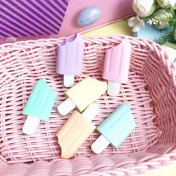 Crème glacée aux couleurs acidulées, 6 pièces, mignon Kawaii, fournitures scolaires, de bureau, fournitures artistiques pour artistes 