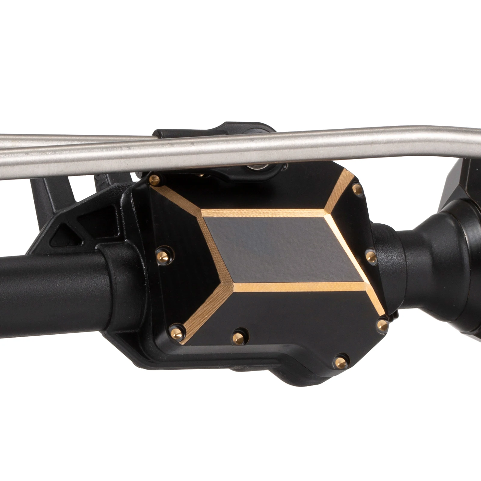 최대 그라운드 클리어런스 황동 캐스터 블록 너클 포털 드라이브 하우징 디프 커버 링크 마운트, RC 1/10 TRX4 TRX6 액슬 웨이트용