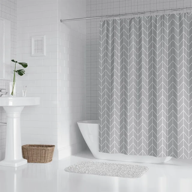 Tenda da bagno per uso domestico Tenda da bagno impermeabile e antimuffa Tenda divisoria da bagno Tenda sospesa Non è necessario perforare i fori 4