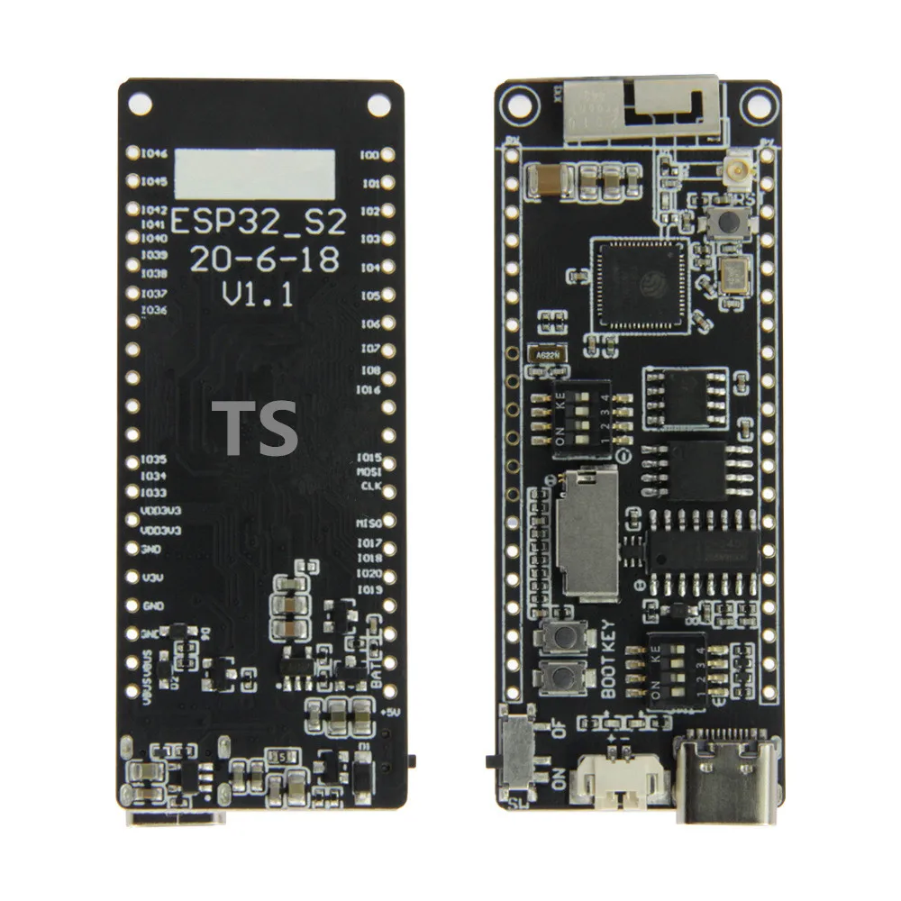 

ESP32-S2 для TTGO T8 ESP32-S V1.1 беспроводной модуль Wi-Fi Тип c коннектор слот для TF-карты макетная плата