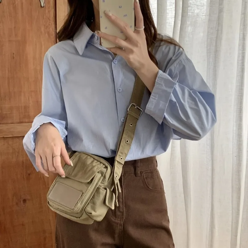 

Literary Leisure Crossbody Bag Neutral Tooling Wind Lightweight Shoulder Bag Urban Simple Fashionable Portable Phone Bag