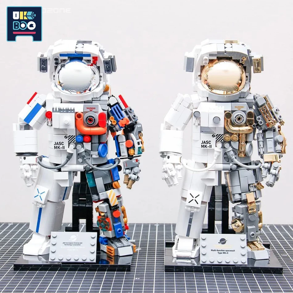 Spaceman Astronaut MOC Creative Aerospace Model Building Blocks Explore  Moon Satellite Mechanical Astronaut Robot Bricks Kid Toy - AliExpress