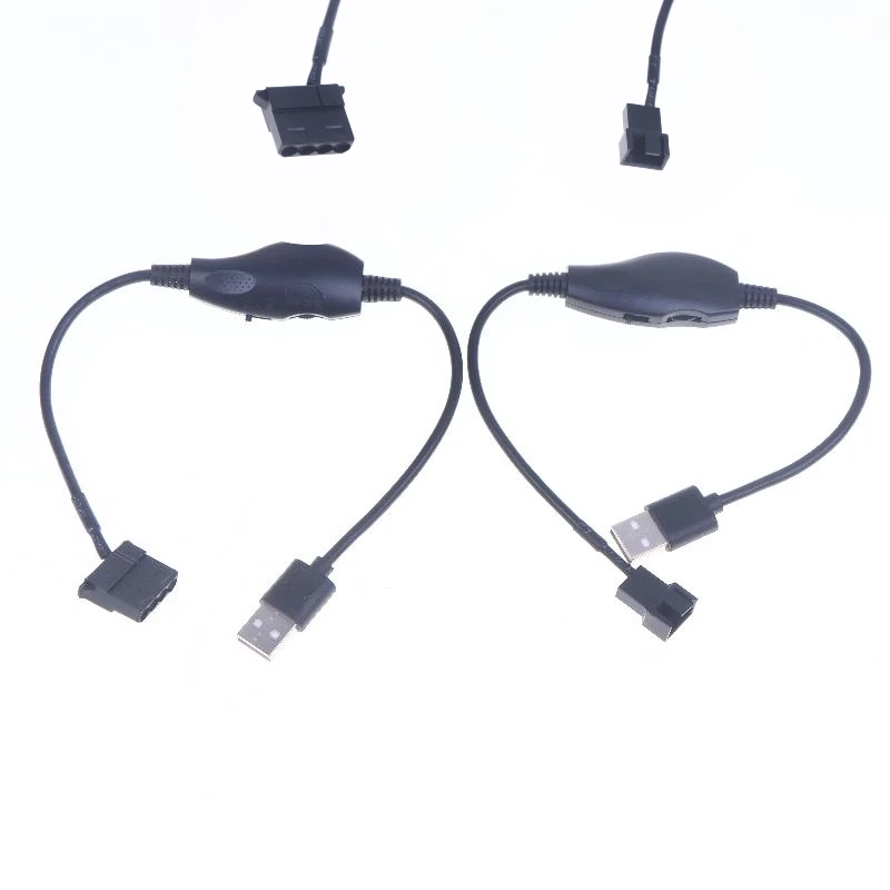 11 W (watts) USB To 4Pin PWM 5V To 12V Boost Line Fan Power Adapter Connector Converter Cable With Adjust Switch