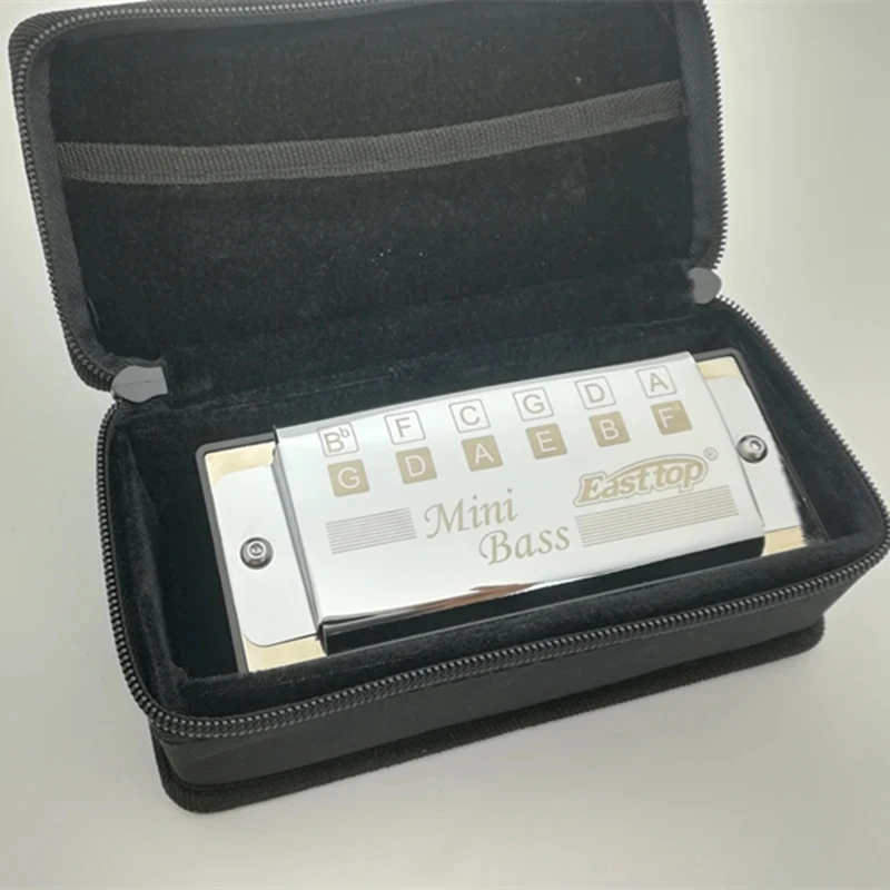 Easttop12 홀 전문 미니베이스 하모니카 크롬 도금 구리 보드 입 Ogan 포..