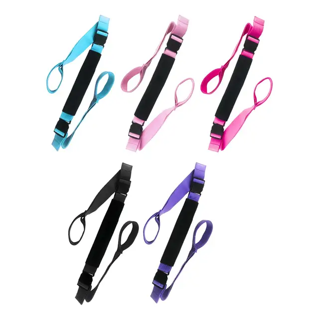 Elastic Yoga Belt Adjustable Stretch Band Pilates Straps Flexibility Trainer for Home Gym Dance Workout