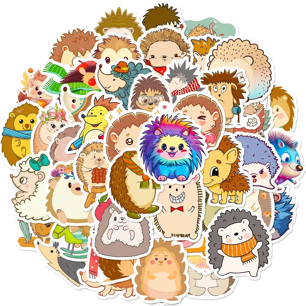 

10/50Pcs Cartoon Cute Hedgehog Varied Graffiti Stickers DIY Scrapbooking Notebook Skateboard Decoration Travel Luggage Decals