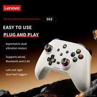 New Lenovo S02 Wireless Controller Bluetooth Gamepad for Nintendo Switch,PC,Android TV,IOS PC Joysticks Six-axis Dual Vibration 5