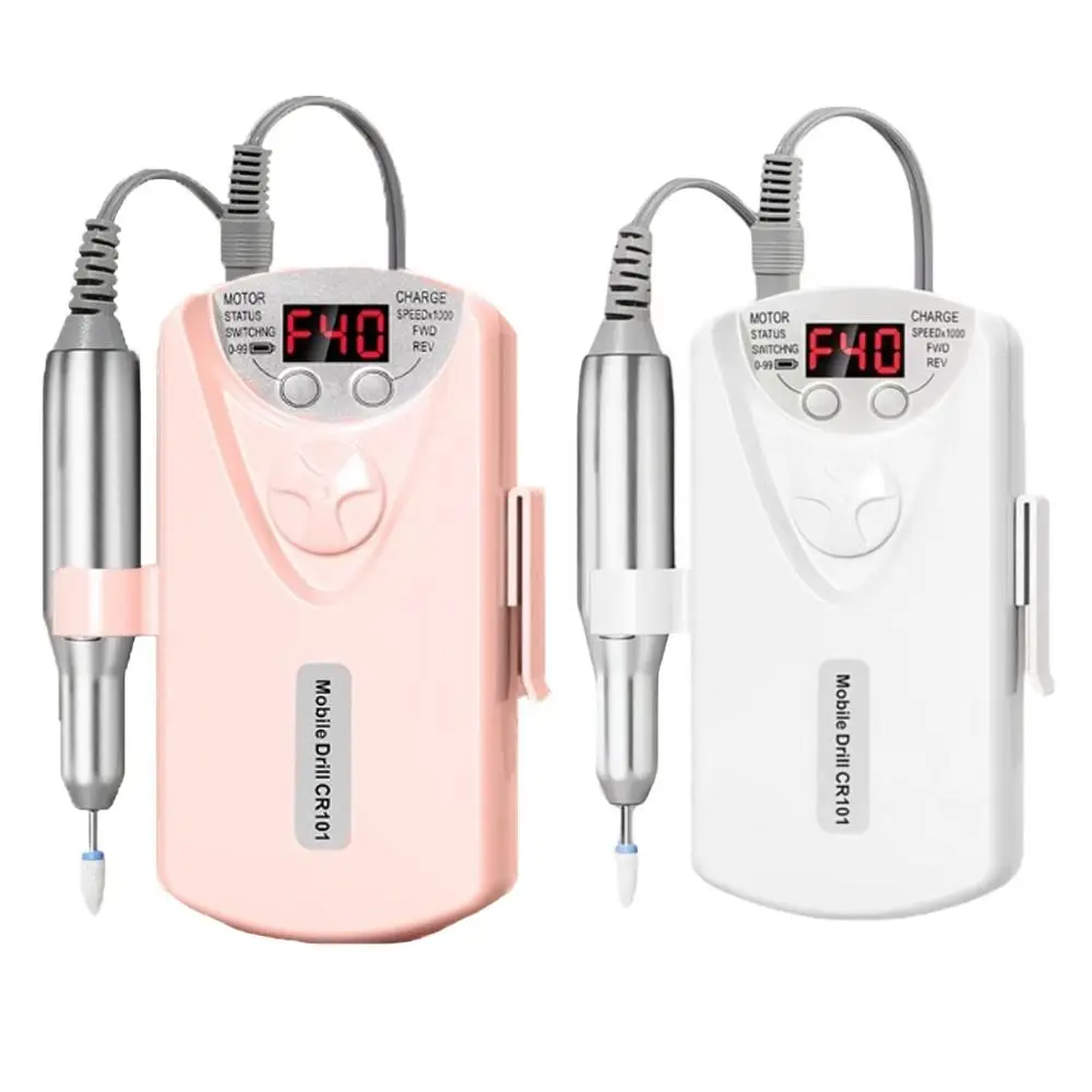 Professional Nail Drill Machine with Drill Bits Low Noise Electric Nail Polisher Multi-functional Dead Skin Removal