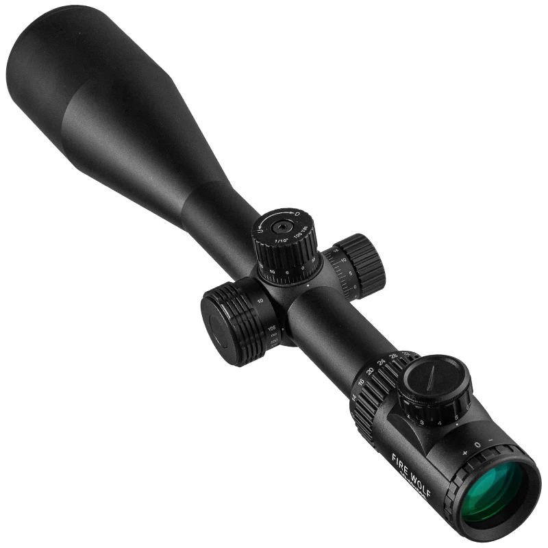 Fire Wolf 10-40X56 AOE Hunting Scopes Side Wheel Parallax Adjustment Optics Riflescope Red Green Dot Sight For Scopes rifle scope