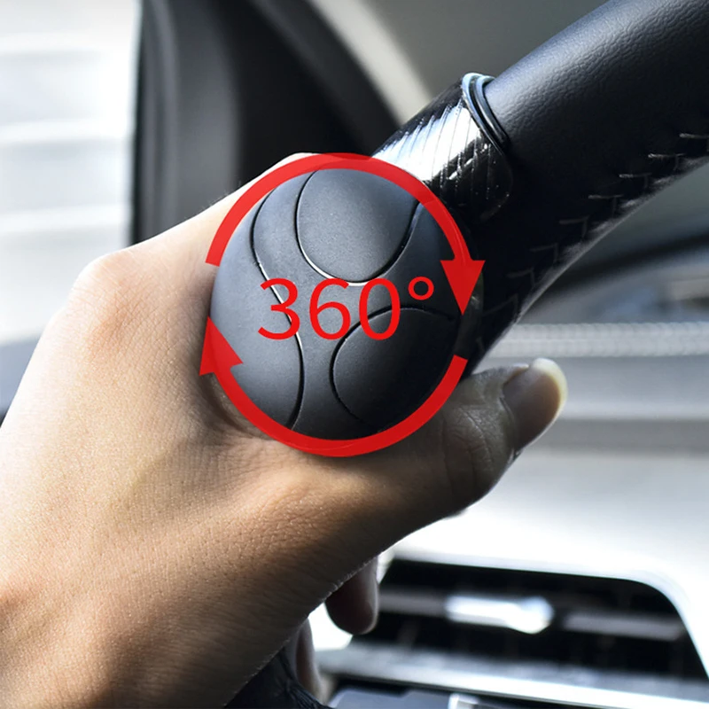 Steering Wheel Booster Knob with 360° Rotation and Metal Bearing