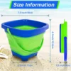 Children Beach Toys Summer Outdoor Baby Beach Digging Sand Toy Foldable Sand Bucket With shovel Play Sand Water Game Toy for Kid 2