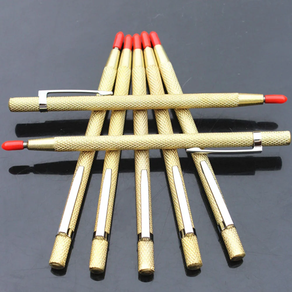 

4 Tungsten Carbide Scribe Etching Pen with Clip Carbide Scriber Carbide Tip Scriber Engraving Scriber for Metal Ceramic Stone