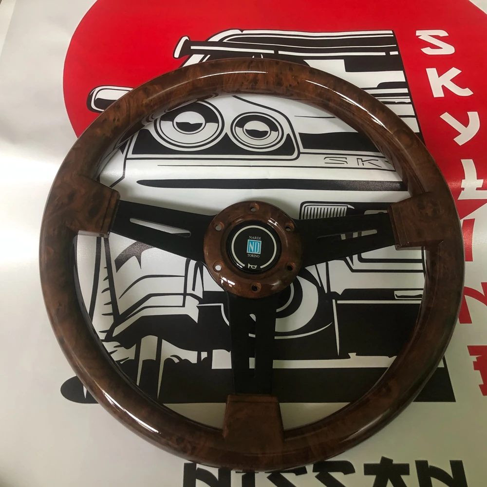 

Universal 350MM Classic ABS Wood Nardi Steering Wheel 14Inch Racing Wood Steering wheels Volantes For VW BMW BENZ TOYOTA Porsche