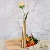 Conical Shape Metal Desktop Vase Decoration Rose Flower Holder Cup Home Living Room Study Decor Crafts 3