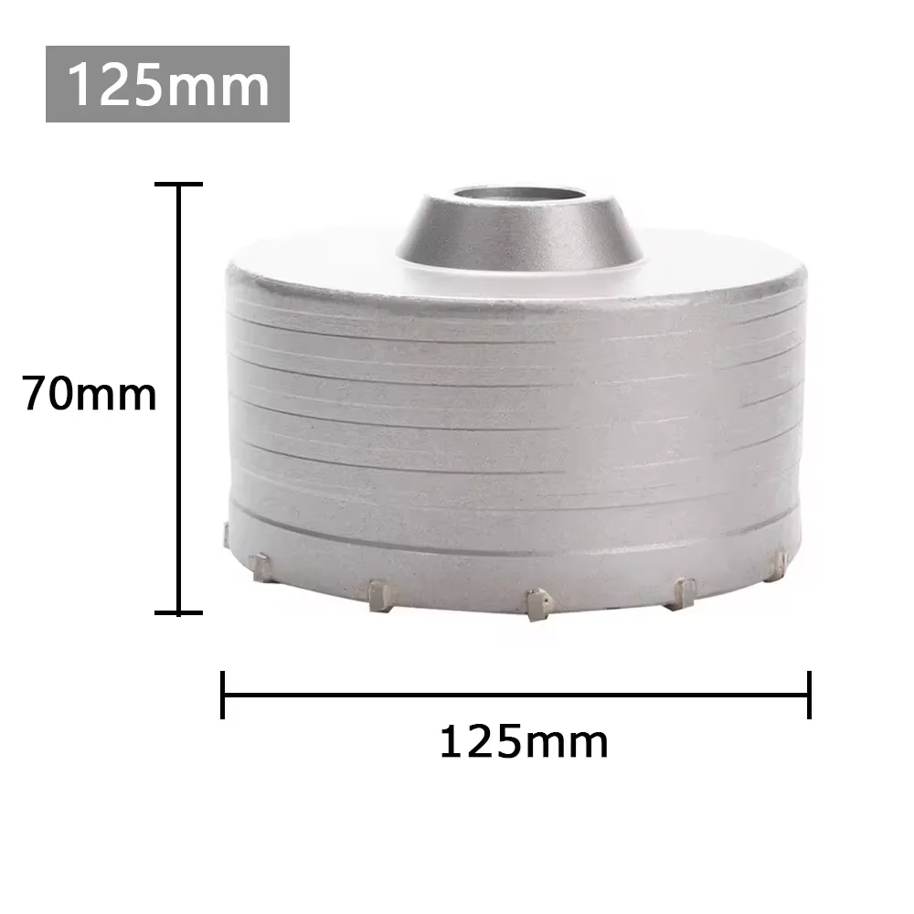 Premium 30-150mm Concrete Wall Hole Saw with Round Shaft for SDS Plus Hammer Drills