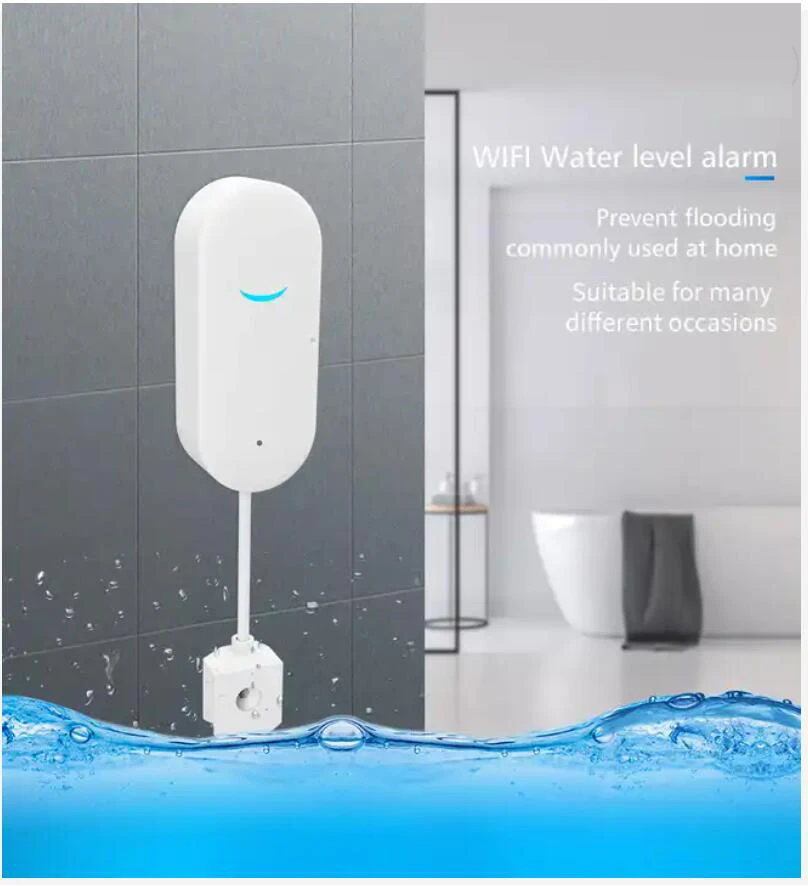 Smart WiFi Tuya Alexa Water Leak Detector Kitchen Basement Bathroom