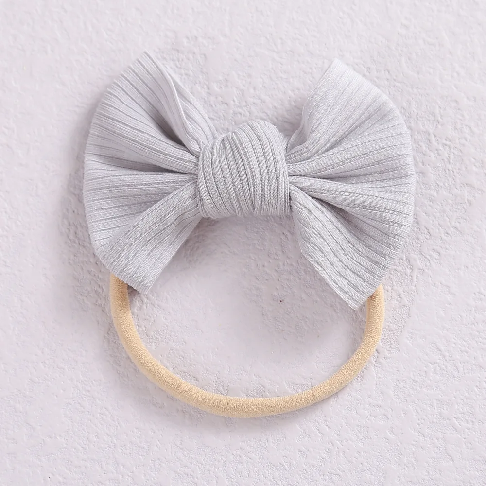 baby essential  One Size Newborn Bow Headwrap Baby Girl Headband Nylon Bow Knot Baby Hair Band Infant Hair Elastic Turban Kids Hair Accessories baby stroller toys Baby Accessories