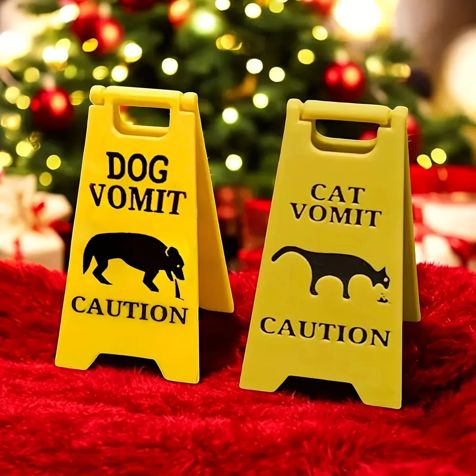 1Pc Cat Vomit Sign Funny Cat Dog Signs Decor Yard Warning Sign Vomit Sign Cute Novelty Dog Puppy Humorous Home Decor