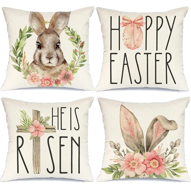 

Easter Decorations Pillow Covers 18X18 Set Of 4 For Home Decor Spring Decorations Farmhouse Throw Pillows