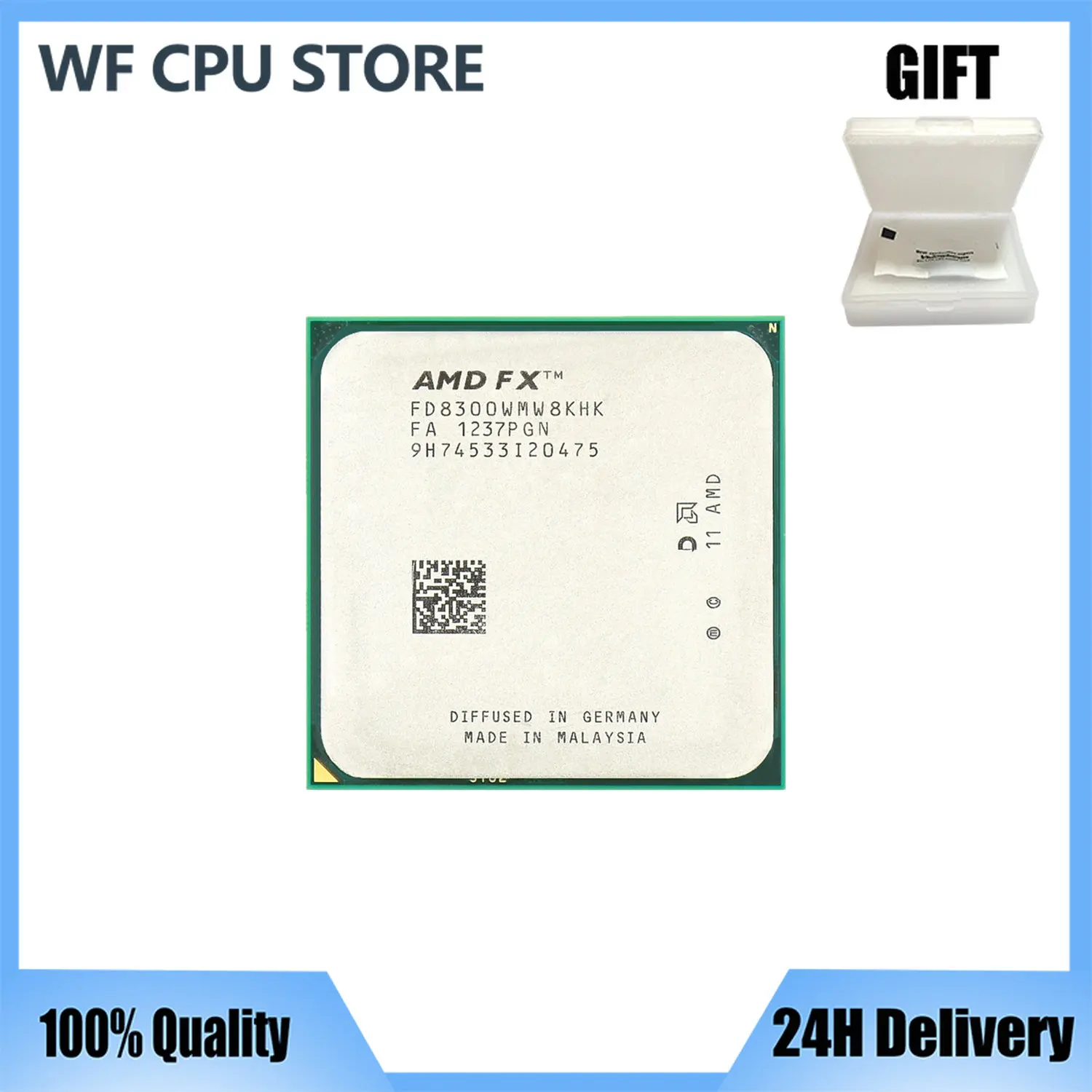 

AMD FX-8300 FX 8300 FX8300 3.3 GHz Eight-Core 8M Processor Socket AM3+ CPU 95W Bulk Package FX-8300