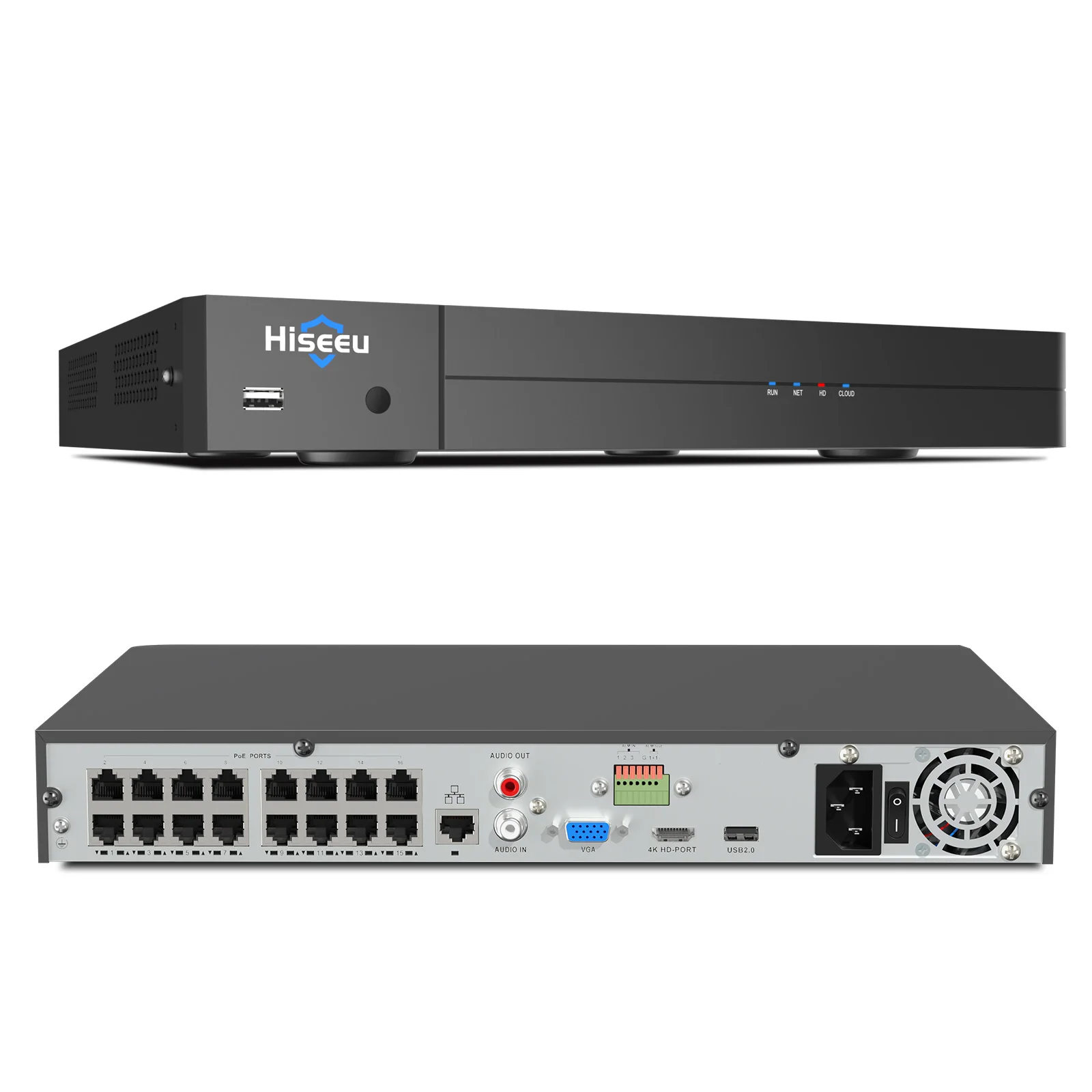 4K 8MP HD Face Recognition 16 Channel Network Video Recorder Smart P2p H.265 Poe Nvr System Support 2 SAT