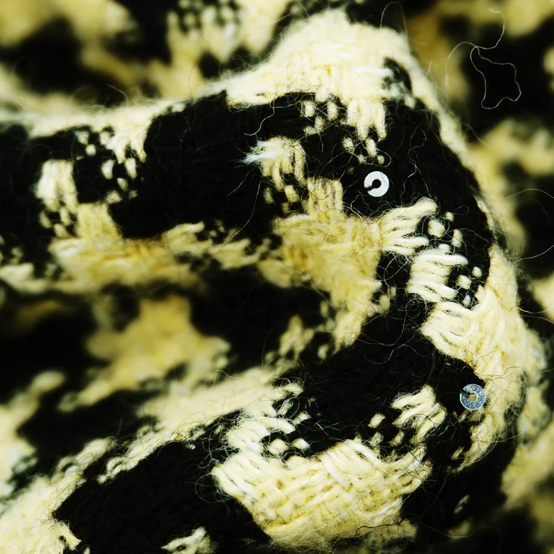 

The Yellow Plaid Sequin Wool Tweed Fabric For Coat 트위드 ツイード Tissu Au MÈTre Ткань Для Handmade Sewing By The Yard Glitter Cloth