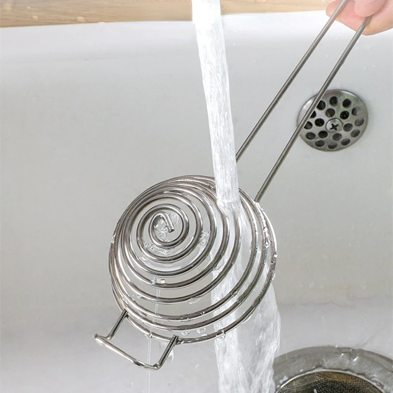 Spiral Stainless Steel Egg White Separator Egg Yolk Remover Divider Long Handle Spring type Tool Kitchen Baking Cooking Gadgets