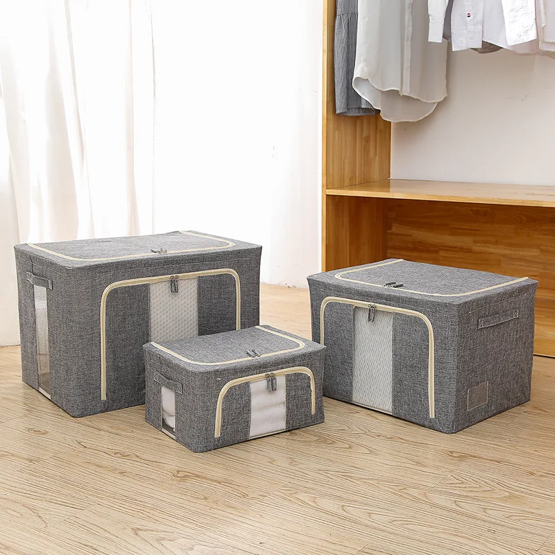 

22L Cloth Art Folding Box Household Items Clothes Storage Box Organizer Quilt Dust Bag Quilts Washable Quilts Bags Dropshipping