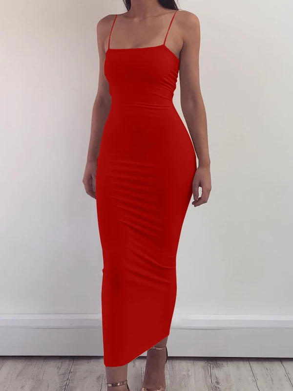Women' High Elastic Sleeveless Backless Dress Long Sling Dresses Club Sexy...