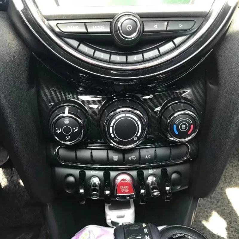 

Для мини медного хэтчбека F55 F56 F57 ABS центральная консоль Кондиционер Переключатель A/C Регулируемая центральная крышка стикер автомобильные аксессуары