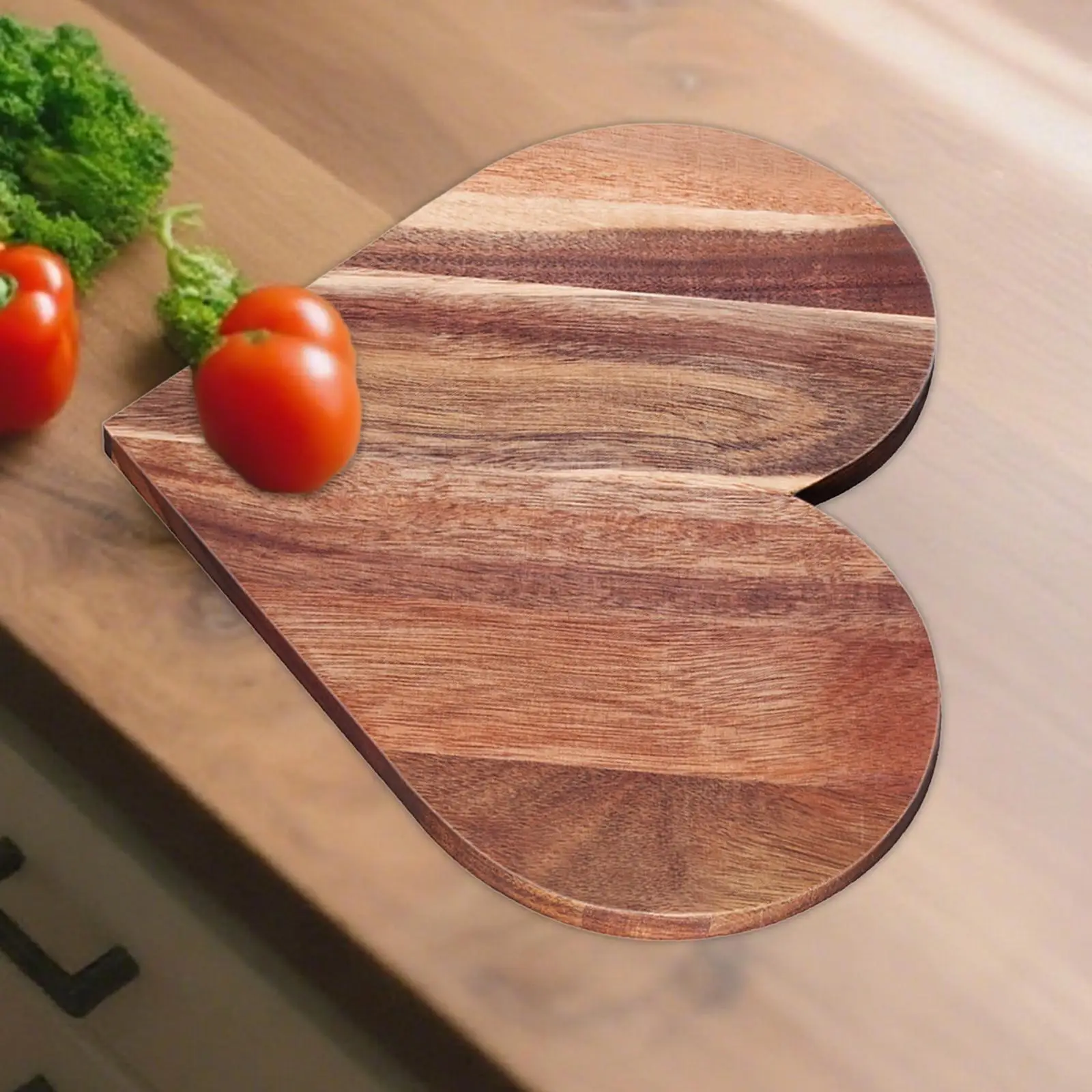 Wooden Heart Shaped Cutting Board 35.5x29.5cm for Valentine’S Dinner Smooth Surface Multipurpose Portable Serving Platter Wooden Heart Shaped Cutting Board 35.5x29.5cm for Valentine’S Dinner Smooth Surface Multipurpose Portable Serving Platter