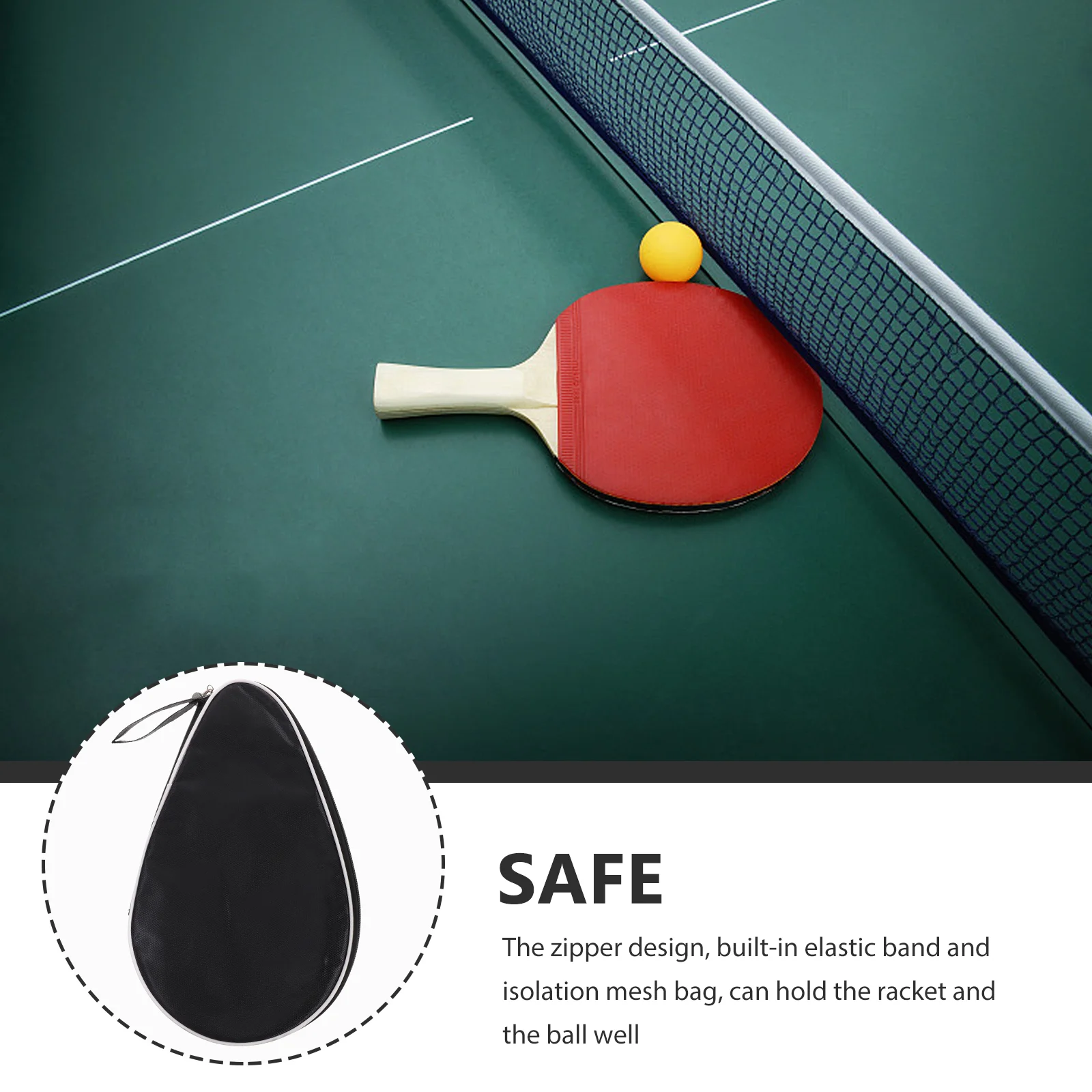 Table Tennis Bag Reusable Organizing Storage for Game Elasticity Practical Case Oxford Cloth