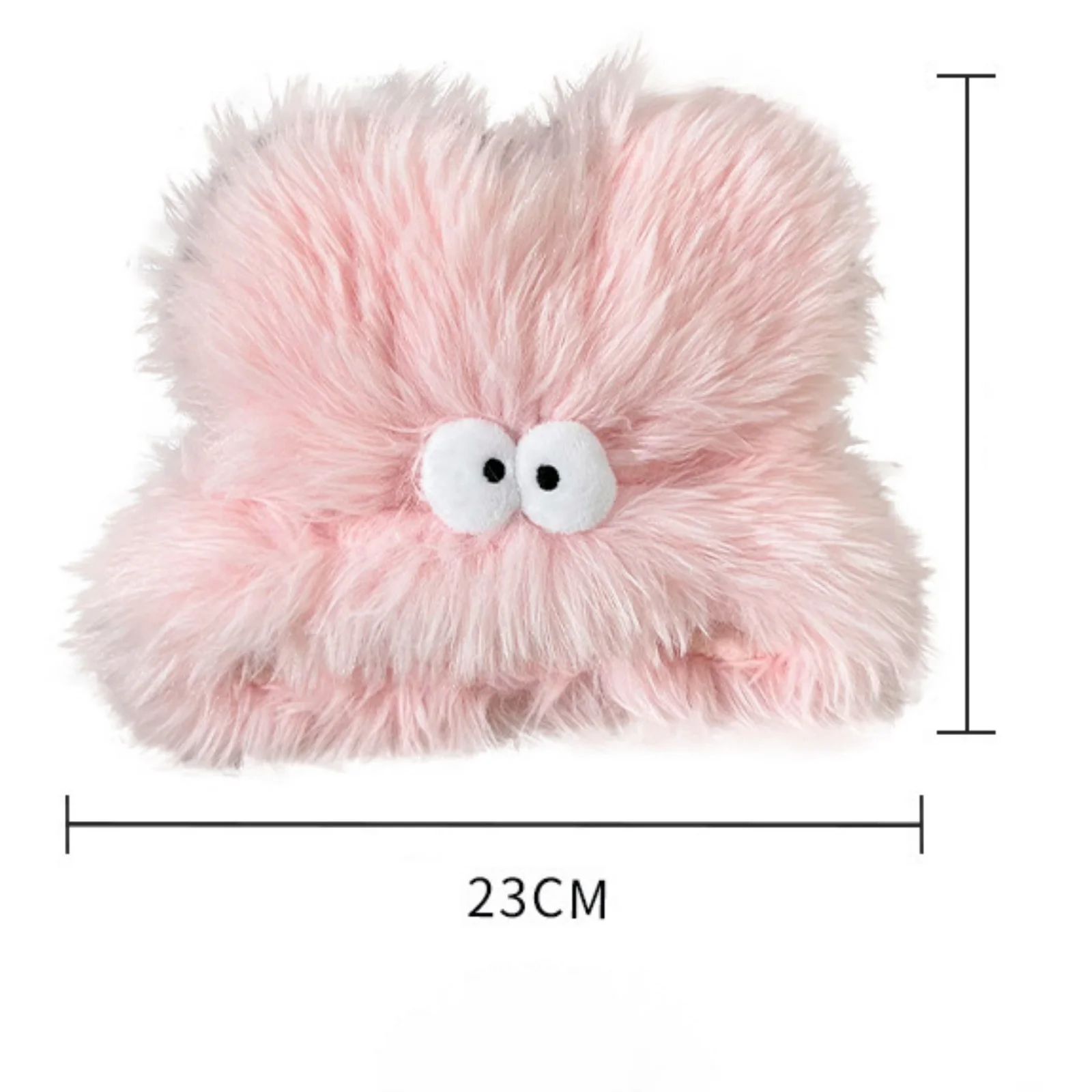 1PC White Pink Fuzzy Headbands, Cute Monster Decor Hair Accessories, Stylish Daily Hair Decor, Trendy Women's Hair Ornaments