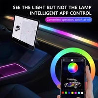133CM Full Coverage LED Dashboard Ambient Light APP LED RGB Center Console Strips Neon Lighting for Tesla Model Y 3 2017-2024 - Image 4